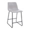 Flash Furniture 24 inch LeatherSoft Counter Height Barstools in Light Gray, PK2 2-ET-ER18345-24-LG-GG - alternate 7